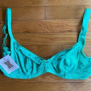 Savage Fenty Flocked unlined logo Bra